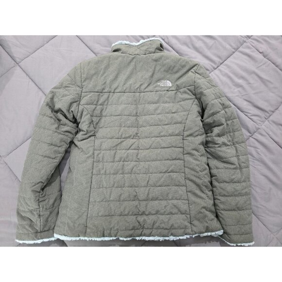 The North Face Girls' Reversible Mossbud Swirl Jacket Size 18 Soft Blue Gray - Picture 2 of 8